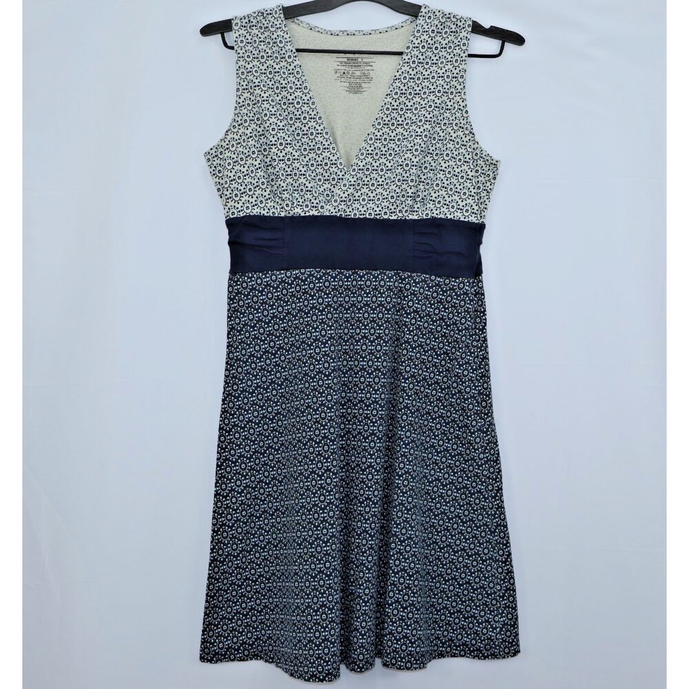 Patagonia Navy and White Patterned Midi Dress